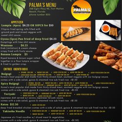Palma's - Menu