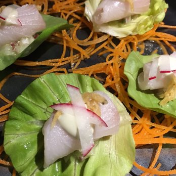 Ke-uH - Cobia Lettuce wrap - Sushi Bars Near Me - Weston, Florida Ke-uH - Cobia Lettuce wrap - Sushi Bars Near Me - Weston, Florida