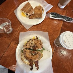 Bagel Sandwich and Cuban breakfast sandwich