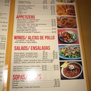 Garibaldi Mexican Restaurant - Menu - Mexican Near Me - Leominster, Massachusetts