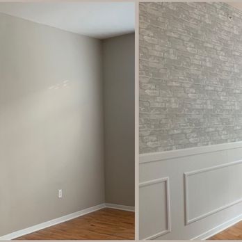 GQ Construction - Before and after of just paneling and faux brick - General Contractors Near Me GQ Construction - Before and after of just paneling and faux brick - General Contractors Near Me