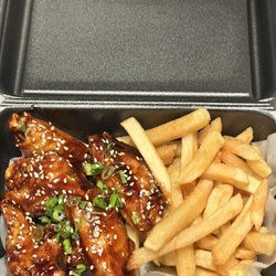 Teriyaki J’s - Spicy Korean 6 pc combo includes fries and a drink