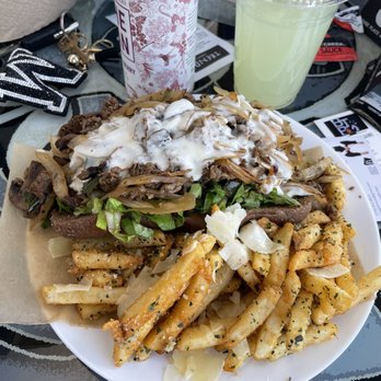 Trend Urban Cafe - Trend Steak Hoagie with Cilantro Parmesan Garlic Fries, LEMONADE and a McBride Sisters Dry Rose - Tacos Near Me - Stone Mountain, Georgia Trend Urban Cafe - Trend Steak Hoagie with Cilantro Parmesan Garlic Fries, LEMONADE and a McBride Sisters Dry Rose - Tacos Near Me - Stone Mountain, Georgia