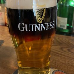 O'Donoghue's Irish Pub - Half and Half (Guinness and Harp)  for those who don't like all Guinness.