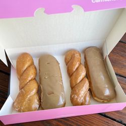Family Donuts & Deli - Vegan, glazed twist and custard-filled maple bars, so good! (instagram: jax.vegan.eats)