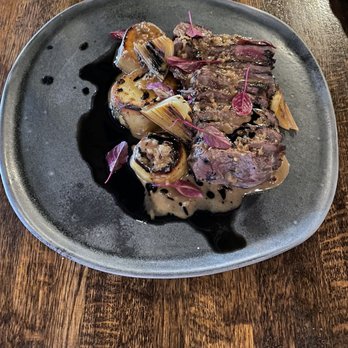 Machete - Very creative! Wagyu with Japanese sweet potatoes - New American Near Me - Greensboro, North Carolina Machete - Very creative! Wagyu with Japanese sweet potatoes - New American Near Me - Greensboro, North Carolina