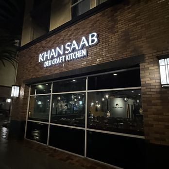 Khan Saab Desi Craft Kitchen - sign outside - Pakistani Near Me - Fullerton, California