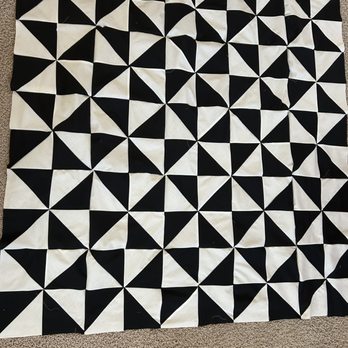 Quilters Quest - Black & White Pinwheel Quilt having quiltquest put on batting, binding, and machine quilting. (Minty) - Fabric Stores Near Me - Downers Grove, Illinois