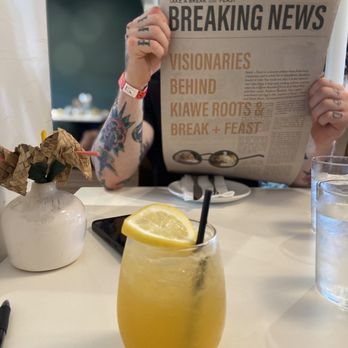 Break + Feast - Spiced lilikoi mock tail w/ ginger beer - Breakfast & Brunch Near Me - Koloa, Hawaii Break + Feast - Spiced lilikoi mock tail w/ ginger beer - Breakfast & Brunch Near Me - Koloa, Hawaii