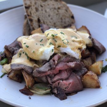 Saint & Second - House Smoked Tri-tip (under hash section of Brunch menu) - New American Near Me - Long Beach, California