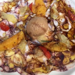 Restaurant Widder - Colorful octopus carpaccio.  Beautifully played and delicious!