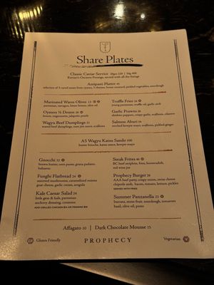 Menu photo 4 Prophecy Vancouver, BC