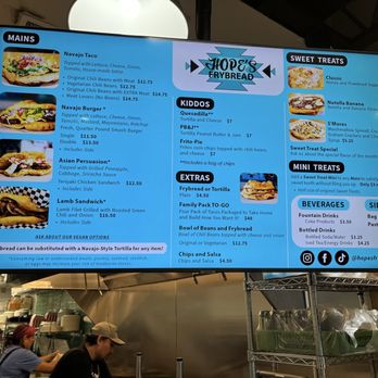 Hope's Frybread - menu most of the stuff - Fast Food Near Me - Mesa, Arizona