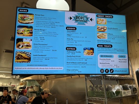 Menu photo 7 Hope's Frybread Mesa, AZ