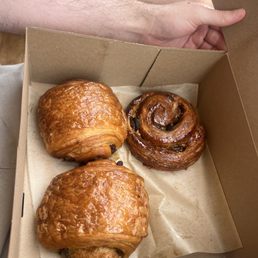 Pain au chocolat and pain au raisin Pain au chocolat and pain au raisin