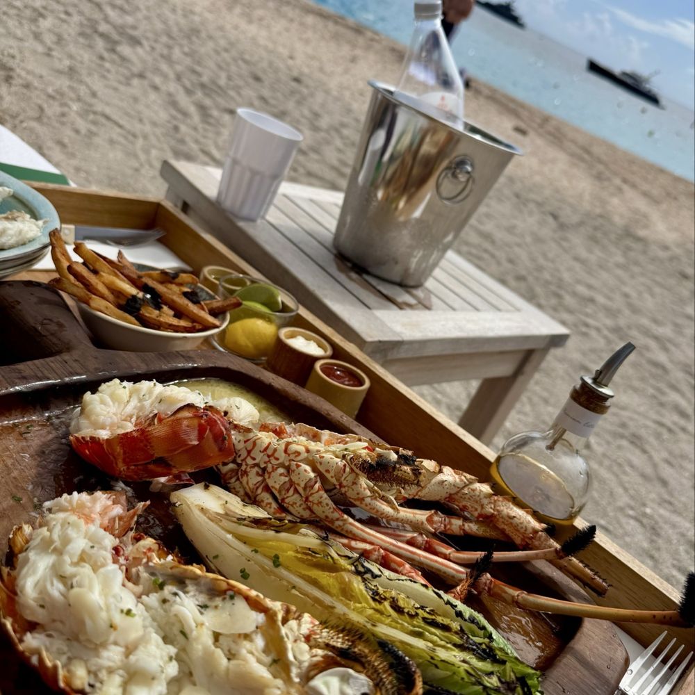 Restaurant Shellona Beach - Grilled lobster & grilled sea bass - Greek Near Me - Pismo Beach, California