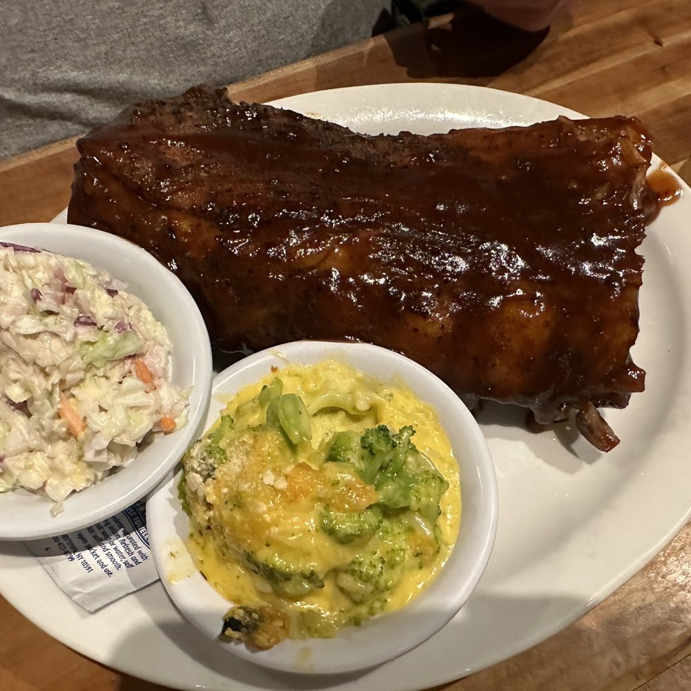 Cheddar's Scratch Kitchen - Half salad of ribs with coleslaw and broccoli and cheese casserole - Comfort Food Near Me - Florence, Kentucky Cheddar's Scratch Kitchen - Half salad of ribs with coleslaw and broccoli and cheese casserole - Comfort Food Near Me - Florence, Kentucky