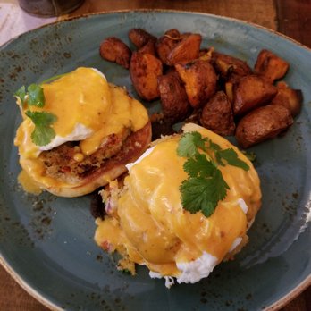 The Painted Burro - Crabcake Benedict - Mexican Near Me - Somerville, Massachusetts