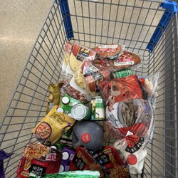Walmart Super Center - Every item that's in this cart is what they told us was out of stock.