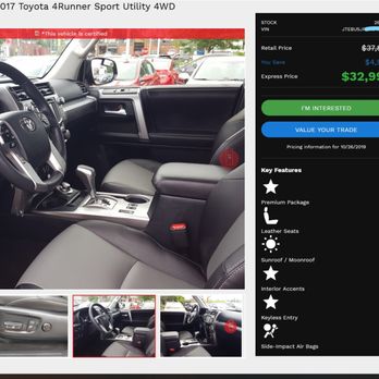 Expressway Toyota - What was advertised on their site - Car Dealers Near Me - Boston, Massachusetts
