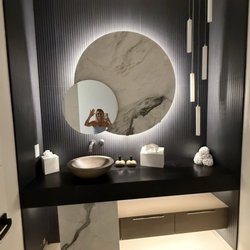 Rockstar Stone Slabs - They did the countertop, the marble circle & pedestal.