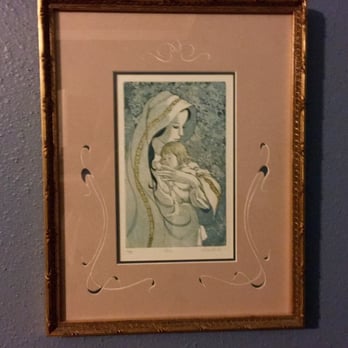 Allart Picture Framing - An example of custom design work on the mat. - Framing Near Me - Houston, Texas