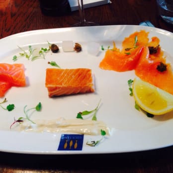Loch Fyne Restaurant - Smoked salmon with different variations...all very scrumptious!! - Seafood Near Me - Cambridge, CAM Loch Fyne Restaurant - Smoked salmon with different variations...all very scrumptious!! - Seafood Near Me - Cambridge, CAM