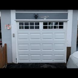 Exterior outside entrance of C & R Overhead Garage Door - Classic collection premium series short raised panel design with SQ24 glass - Catskill, New York Exterior outside entrance of C & R Overhead Garage Door - Classic collection premium series short raised panel design with SQ24 glass - Catskill, New York