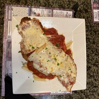 Jack's Brick Oven Pizzeria - Veal Vitello Alla Parmigiano. No joke, it was huge!! Eating the leftovers for dinner tonight. - Italian Near Me - Norwich, Connecticut