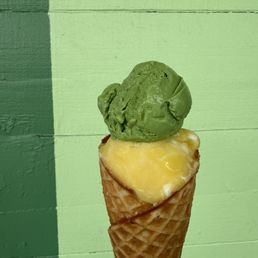 Mango sticky rice + Pandan matcha (V) Mango sticky rice + Pandan matcha (V)