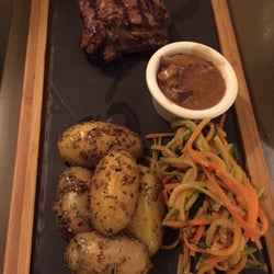 My beef tenderloin and mushroom gravy. These were life altering potatoes that were laced with the most amazing spices!