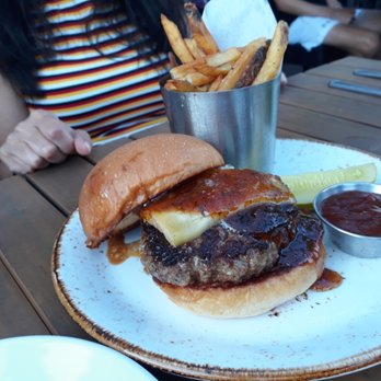 Red Cow - Blues Burger with fries - Burgers Near Me - Minneapolis, Minnesota Red Cow - Blues Burger with fries - Burgers Near Me - Minneapolis, Minnesota