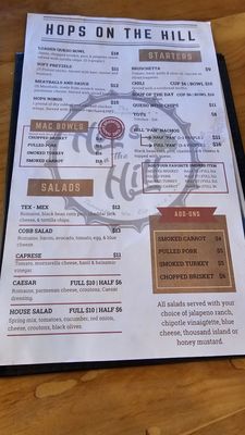 Menu photo 1 Hops on the Hill Tumwater, WA
