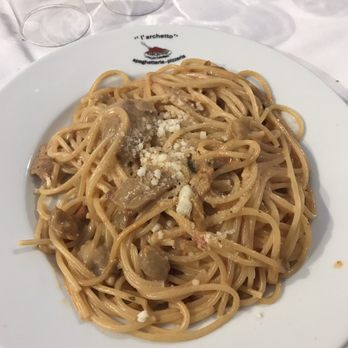 L'Archetto - Fungi pasta with tomato and cream sauce...wonderful! - Italian Near Me - Rome, RM L'Archetto - Fungi pasta with tomato and cream sauce...wonderful! - Italian Near Me - Rome, RM