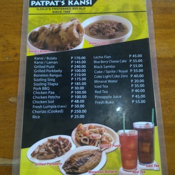 Patpat's Kansi - Pat Pat's Kansi Menu - Barbeque Near Me - Makati, NCR
