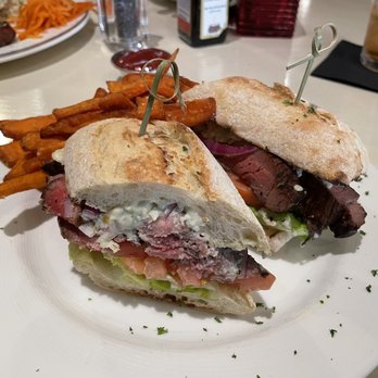 J Morgan's Steakhouse - Horseradish Sirloin Baguette. Yummy!! - Steakhouses Near Me - Montpelier, Vermont