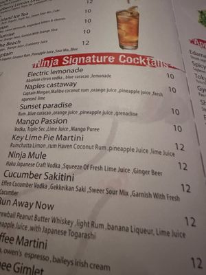 Menu photo 2 Ninja Steak & Sushi Bar Naples, FL Menu photo 2 Ninja Steak & Sushi Bar Naples, FL