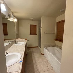 NSC Builders - Before and after day 1 demo - master bath and second bath.