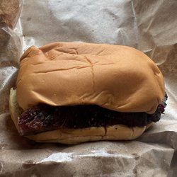 Five Oaks BBQ - Sliced brisket sandwich