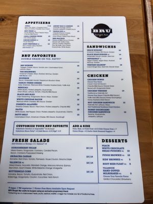 Menu photo 1 BRU Burger Bar-Westerville Westerville, OH