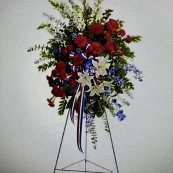 Cheers Floral Creations - Cheers floral Patriotic spray - Florists Near Me - Lake Forest, California Cheers Floral Creations - Cheers floral Patriotic spray - Florists Near Me - Lake Forest, California