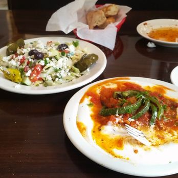 Bosphorus - Fried eggplant and Greek salad - Turkish Near Me - Cary, North Carolina