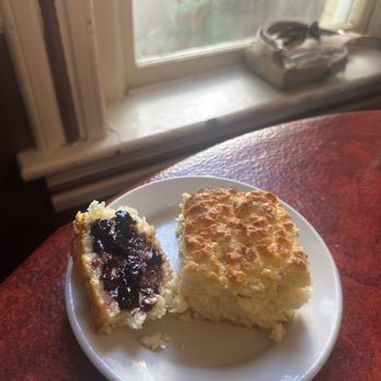 Lucile's Creole Cafe - Large muffin. Choice of blueberry or strawberry rhubarb jam - Cajun/Creole Near Me - Boulder, Colorado Lucile's Creole Cafe - Large muffin. Choice of blueberry or strawberry rhubarb jam - Cajun/Creole Near Me - Boulder, Colorado