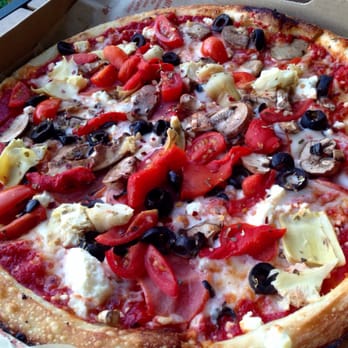 Blaze Pizza - Artichokes, tomatoes, ham, mushrooms, feta, black olives. - Salad Near Me - Boca Raton, Florida