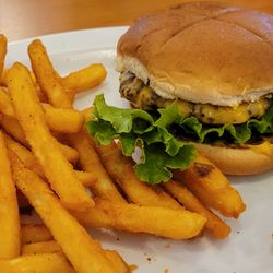 Busta's Burgers - Cheeseburger and fries so delicious!
