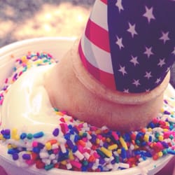 Country Cones - Just some Vanilla ice cream with sprinkles!