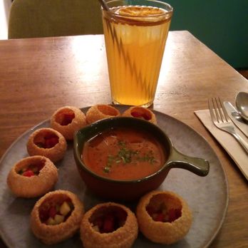 O Gambuzino - Pani Puri with Iced tea - Vegetarian Near Me - Lisbon, 11