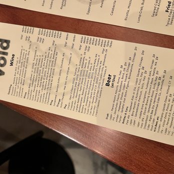 Void - Wine and beer list - Italian Near Me - Chicago, Illinois