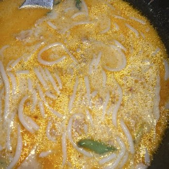 Saap - This coconut-curry broth had us all floored. So good! - Laotian Near Me - Cary, North Carolina Saap - This coconut-curry broth had us all floored. So good! - Laotian Near Me - Cary, North Carolina