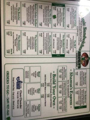 Menu photo 2 Shamus's Sandwich Shop Spokane Valley, WA Menu photo 2 Shamus's Sandwich Shop Spokane Valley, WA